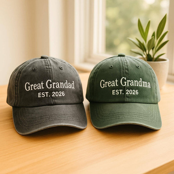 Custom Grandad Hat, Personalized Grandpa Cap, Embroidered Dad Hat with Name & Year, Great Grandad EST 2026 Gift, Custom Text Hat