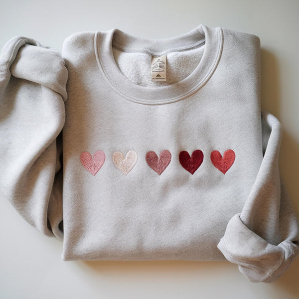 Embroidered Valentine Heart Sweatshirt, Cute Valentine Sweatshirts, Valentine Sweatshirts, Vintage Valentine Sweatshirt, Valentine Hoodie
