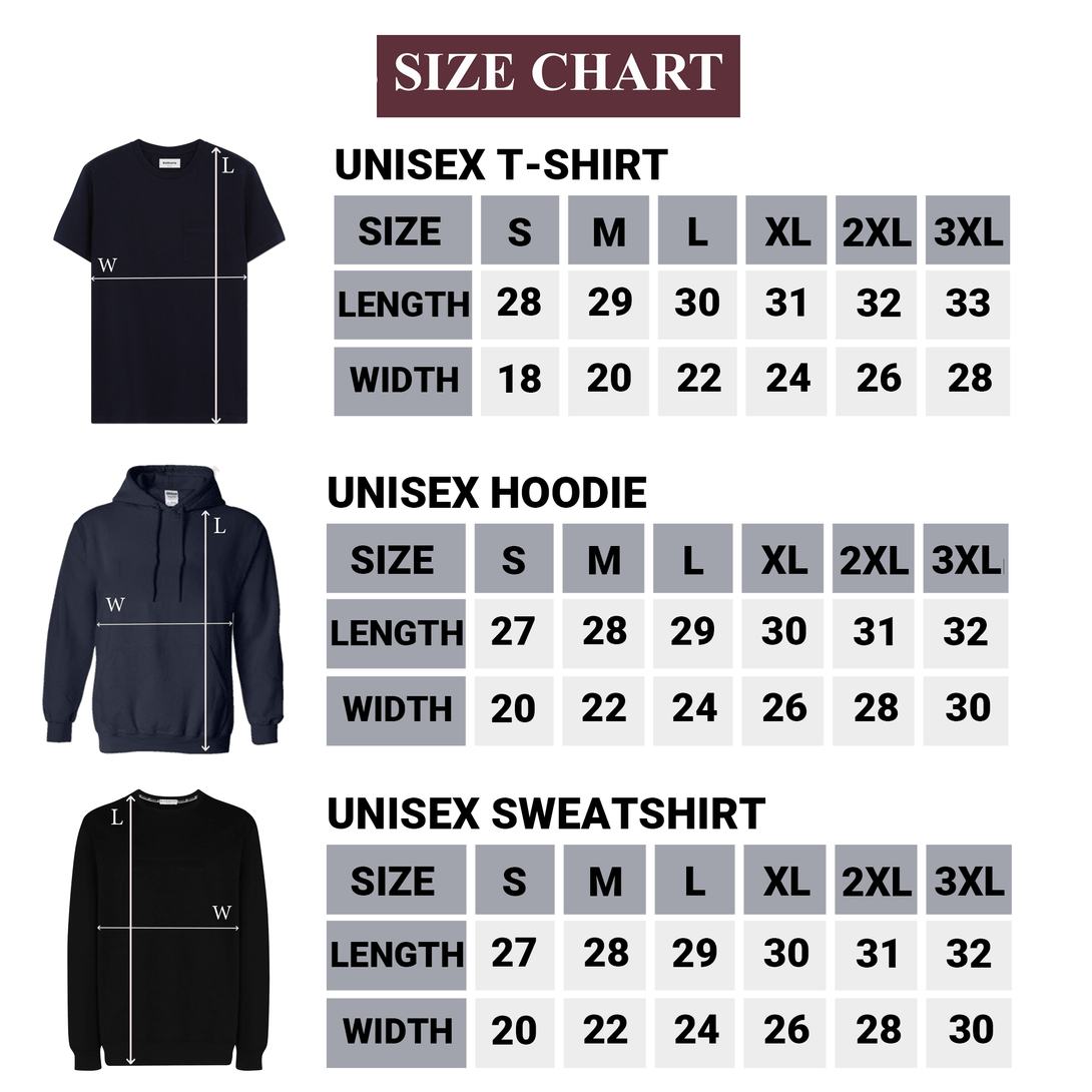 Custom Embroidered Sweatshirt size